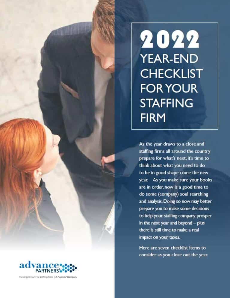 Year End Checklist for Your Staffing Firm